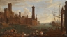 Pieter van de Velde, Southern seaport with numerous figures