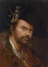 Jan Kupecký, Portrait of a bearded young man in a fur cap