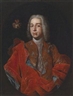 Francesco Solimena, Portrait of a nobleman, with his coat of arms at upper left
