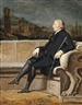 Johann Heinrich Wilhelm Tischbein, Portrait of a nobleman, with the Tomb of Mamia at Pompeii in the background