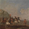 August Querfurt, 2 works: Military scenes