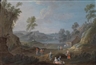 Maximilian Blommaerdt, A river landscape with figural staffage