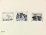 Wilhelm Thöny, Study sheet with three landscapes