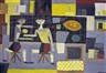 Dany Lartigue, TWO FIGURES IN AN INTERIOR