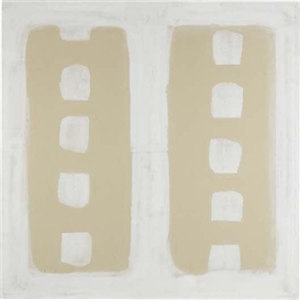 Clay Ketter, White Over Grey Wall Painting