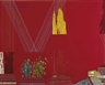 Jay Davis, Untitled (Two Things Fighting, 22 Pinstripes and Three Striped Pedastals)