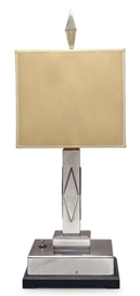 Donald Deskey, A Chromed-Metal Table Lamp