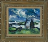 Alfred Czerepak, Building and figure among green and blue hues