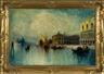 George Henry Bogert, Venetian scene with gondolas