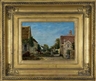 Victor Alfred Paul Vignon, Village street scene with figures and horse