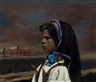 Melkiorre Melis, Scene with girl and wagon in background