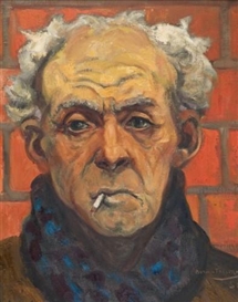Boris Taslitzky, AUTOPORTRAIT A LA CIGARETTE