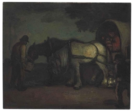 Eugene Higgins, Halt at Night