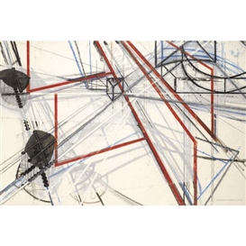 Barry Le Va, Drawing Interruptions Blocked Structures #2