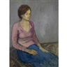 Raphael Soyer, Young Woman in Pink