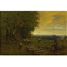 George Inness, Shepherd and Flock at Sunset