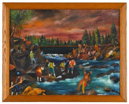 Battle at Turner's Falls:  Artwork by John Hoenig Morris