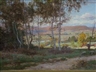 Marie-Victor-Emile Isenbart, Shepherd with sheep in a woodland glade with hills beyond
