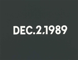 On Kawara, Dec. 2, 1989 'Saturday'