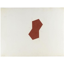 Mel Bochner, Five drawings, Third 1974