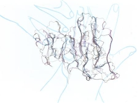 Ghada Amer, Untitled (Fingers in Blue)