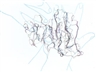Ghada Amer, Untitled (Fingers in Blue)