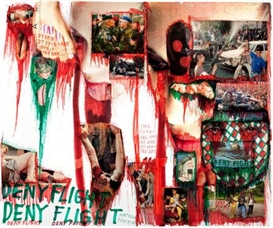 Thomas Hirschhorn, From the Series: Utopia Utopia = One World One War One Army One Dress: Deny Flight