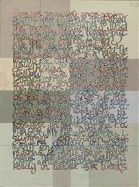 Tom Phillips, Calligraphy study (2)