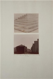 Dan Graham, Two works: Court Buildings, Steps, New York, NY, 1967; Suburban Housing Project, Jersey City, NJ