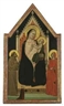 Bernardo Daddi, The Madonna and Child enthroned with Saints Francis and Mary Magdalen and a female donor
