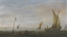 Abraham De Verwer, Small vessels on the Zuider Zee