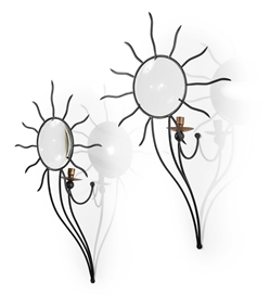 Andre Dubreuil, Pair of "Soleil" Wall Appliques