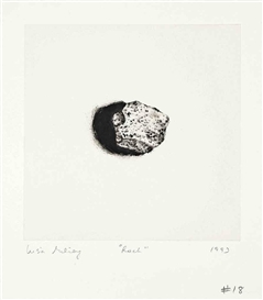 Lisa Milroy, 2 works: Rock #18; Rock #19