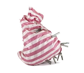 Michael Landy, Red Tarp with Stripes