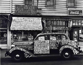 John Gutmann, 'Yes, Columbus Did Discover America!', San Francisco, 1938