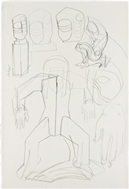 Thomas Houseago, Study for Aluminium Monument