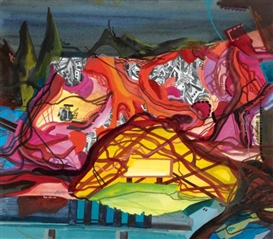 Franz Ackermann, Untitled (Mental Map: He's Around)