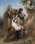 Anton Romako, Pifferari, playing before an image of the Virgin Mary (IV)