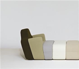 Pierre Charpin, Custom “Slice” modular armchair and two ottomans