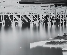 Vera Lutter, Stone in Water, Erie Basin, Red Hook
