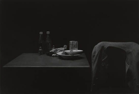 Roy DeCarava, Ketchup bottles, table and coat