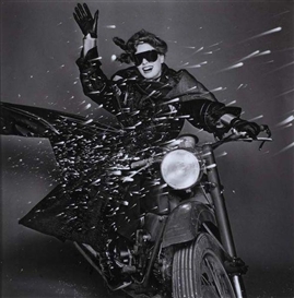 Gian Paolo Barbieri, Christiana Steidten Moto Guzzi, Vogue Italie, 1974