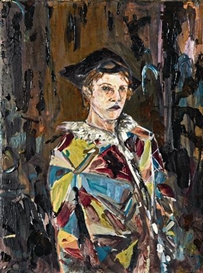 Hernan Bas, Untitled (The Harlequin, Masked)