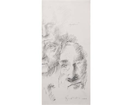 Tom Phillips, Doodle of heads