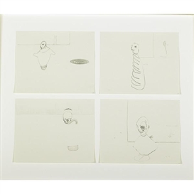 Nicola Tyson, Group # (4 parts, framed together)