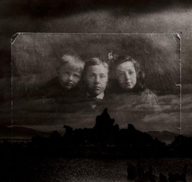 Edmund Teske, The Children of Franklin Montrose with Mono Lake, 1976