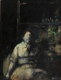 Gregory Gillespie, Seated Figure