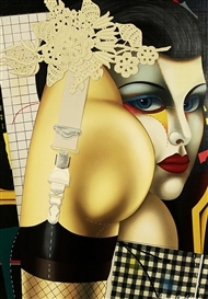 Shimon Okshteyn, Woman with a Painted Face