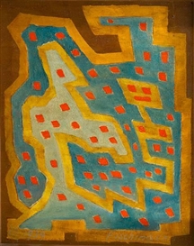 Oskar Fischinger, Untitled (Red Dots on Green)