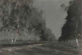 Isaac Levitan, Study for 'Moonlit night', and other works